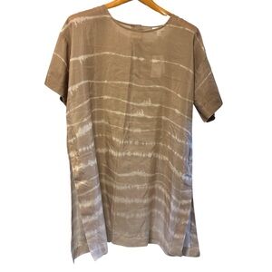 J. Jill Beige Tie-Dye Tunic